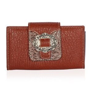 P&G COLLECTION Wallet Vegan Cognac and Brown